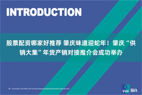 股票配资哪家好推荐 肇庆味道迎蛇年！肇庆“供销大集”年货产销对接推介会成功举办