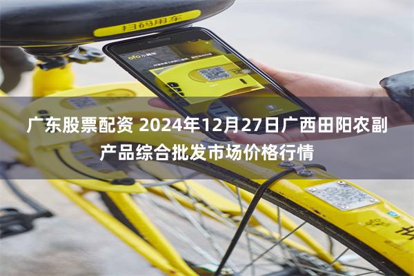 广东股票配资 2024年12月27日广西田阳农副产品综合批发市场价格行情