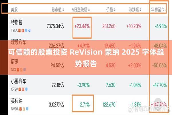 可信赖的股票投资 ReVision 蒙纳 2025 字体趋势报告