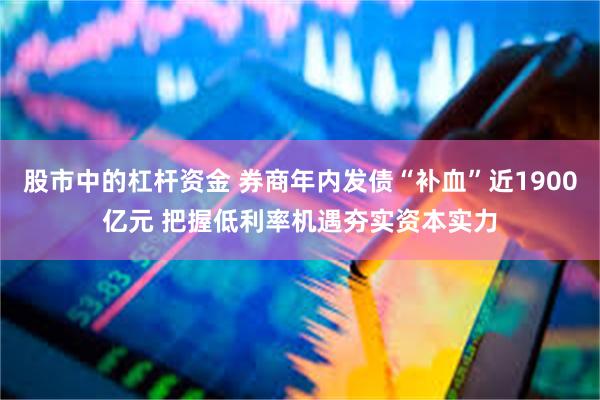 股市中的杠杆资金 券商年内发债“补血”近1900亿元 把握低利率机遇夯实资本实力